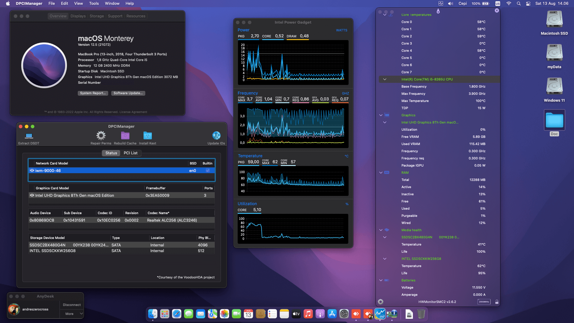 Success Hackintosh macOS Monterey 12.5 Build 21G72 in Asus VivoBook S14-S430FN